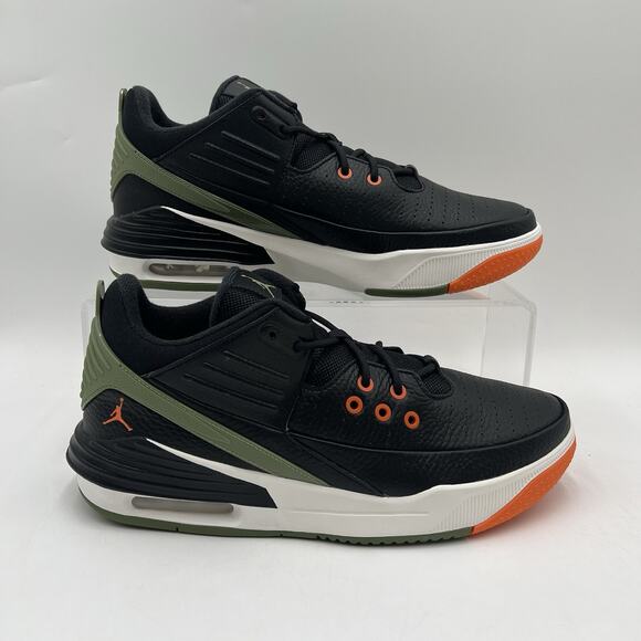 Mens Size 11.5 Nike Jordan Max Aura 5 Black Light Olive Sneakers DZ4353 003 - Picture 1 of 5
